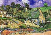 Thatched Cottages at Cordeville, Vincent Van Gogh